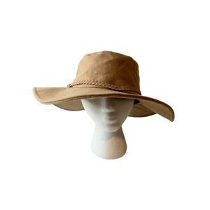 ASN Women's Harper Wide Brimmed Floppy Hat Beige Tan‎ New Resort Beachy